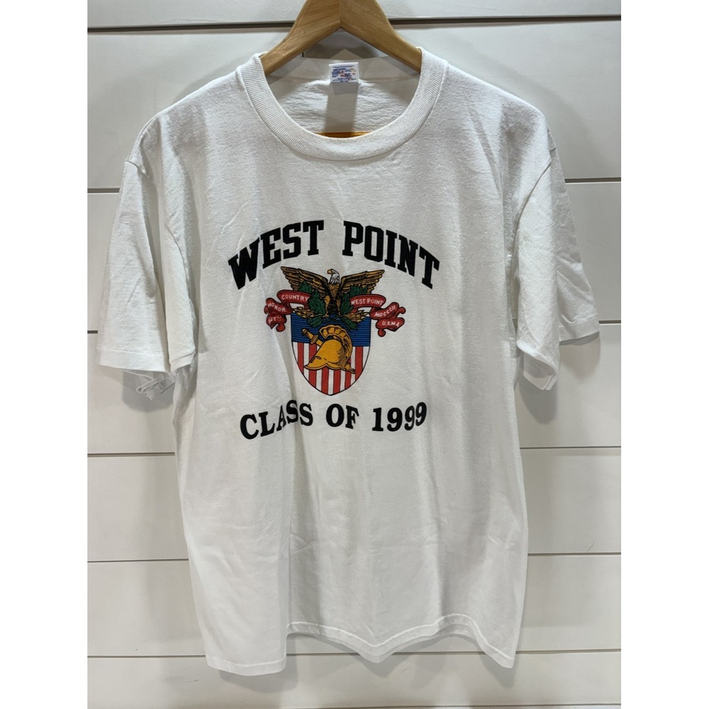 Vintage '90s West Point Military Academy Tee Shirt Men's XL White Class of 1999